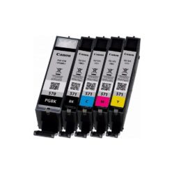 Canon Original PGI-570/CLI-571 CY/MG/YL/BK Ink Tank Black, Yellow, Cyan, Magenta Multipack 0372C004 (set 5 each)